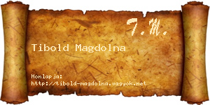 Tibold Magdolna névjegykártya